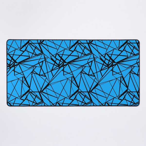 Item preview, Black lines on blue background geometry designed and sold by fuzzyfox.