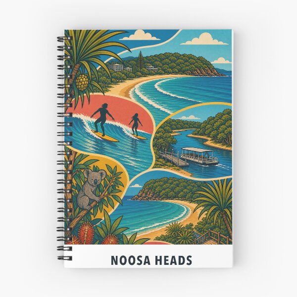 Item preview, Noosa Heads Main Beach Surf and River designed and sold by Print My Town.