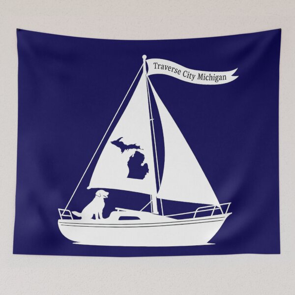 Item preview, Traverse City Sailboat | Lake Michigan Sailing designed and sold by FreshWaterWares.