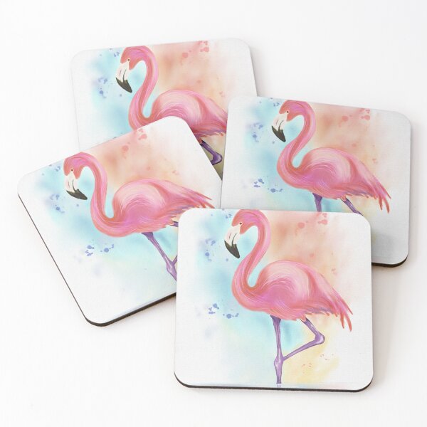 Item preview, Pink Flamingo Watercolor Wall Art | Coastal Pastel Bird Print | Flamingo Reverie designed and sold by ShooNyaArtStudio.