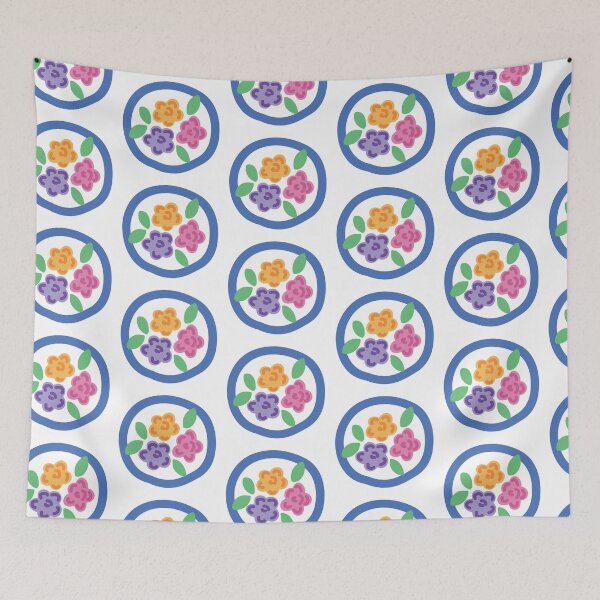 Item preview, Abstract colorful flower illustration with bold bright colors designed and sold by poppet103.