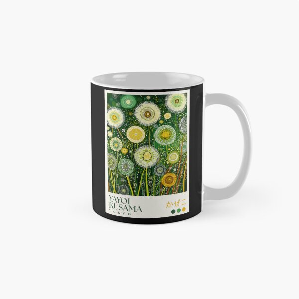 Item preview, Yayoi Kusama Dandelion Poster - Green Yellow Flower Polka Dot Wall Art Print, Tokyo Botanical Decor designed and sold by MorningJoco.