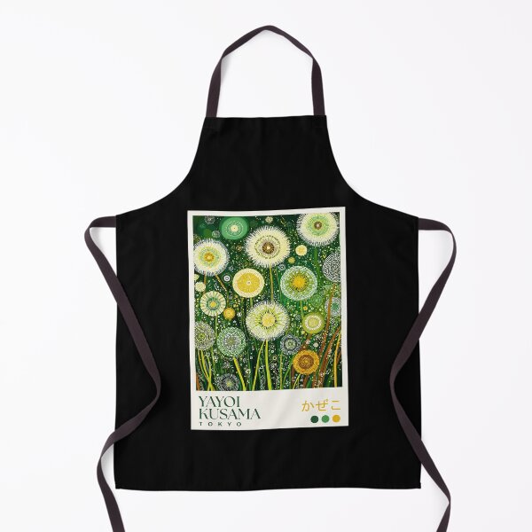 Item preview, Yayoi Kusama Dandelion Poster - Green Yellow Flower Polka Dot Wall Art Print, Tokyo Botanical Decor designed and sold by MorningJoco.
