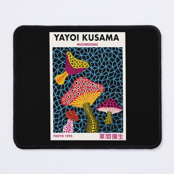 Item preview, Yayoi Kusama Mushrooms Poster 1995 - Colorful Polka Dot Mushroom Wall Art Print, Tokyo Psychedelic Decor designed and sold by HappyGrandmaUB.
