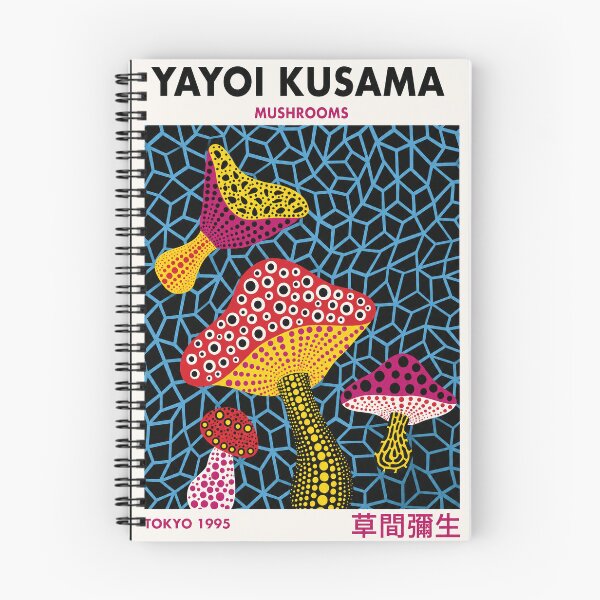 Item preview, Yayoi Kusama Mushrooms Poster 1995 - Colorful Polka Dot Mushroom Wall Art Print, Tokyo Psychedelic Decor designed and sold by HappyGrandmaUB.