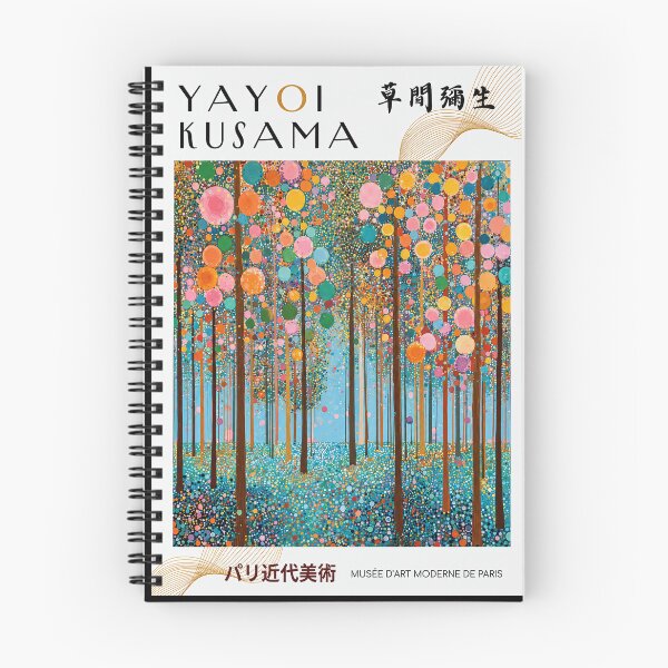 Item preview, Yayoi Kusama Colorful Polka Dot Forest Poster - Vibrant Tree Landscape Wall Art Print, Paris Museum Edition designed and sold by scrambledpeg.
