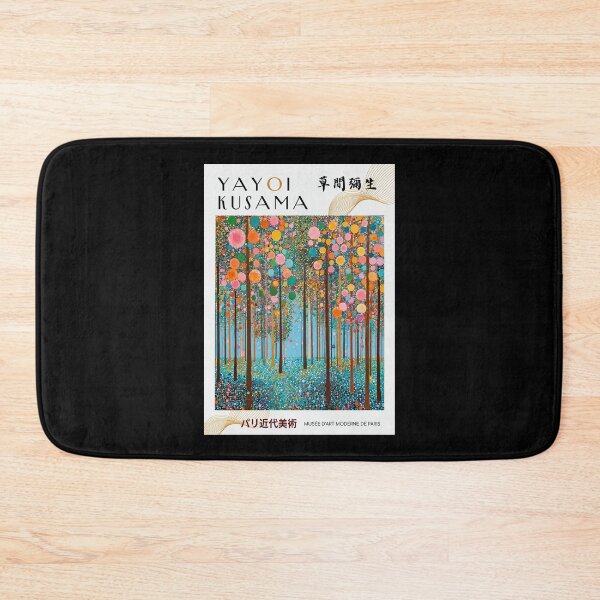 Item preview, Yayoi Kusama Colorful Polka Dot Forest Poster - Vibrant Tree Landscape Wall Art Print, Paris Museum Edition designed and sold by scrambledpeg.
