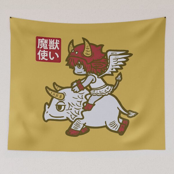 Item preview, Chibi Warrior Riding White Triceratops Beast Illustration designed and sold by EdvvinStudios.
