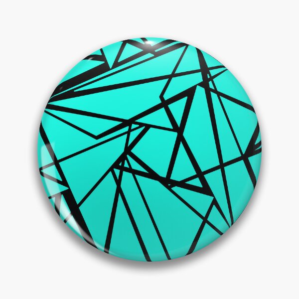 Item preview, Black lines on turquoise background geometry designed and sold by fuzzyfox.