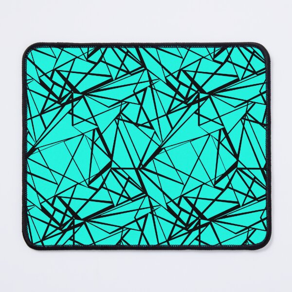 Item preview, Black lines on turquoise background geometry designed and sold by fuzzyfox.