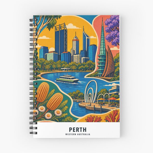 Item preview, Perth Skyline Swan River and Elizabeth Quay designed and sold by Print My Town.