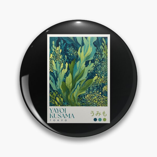 Item preview, Yayoi Kusama Seaweed Poster - Blue Green Ocean Botanical Wall Art Print, Tokyo Underwater Decor designed and sold by MorningJoco.