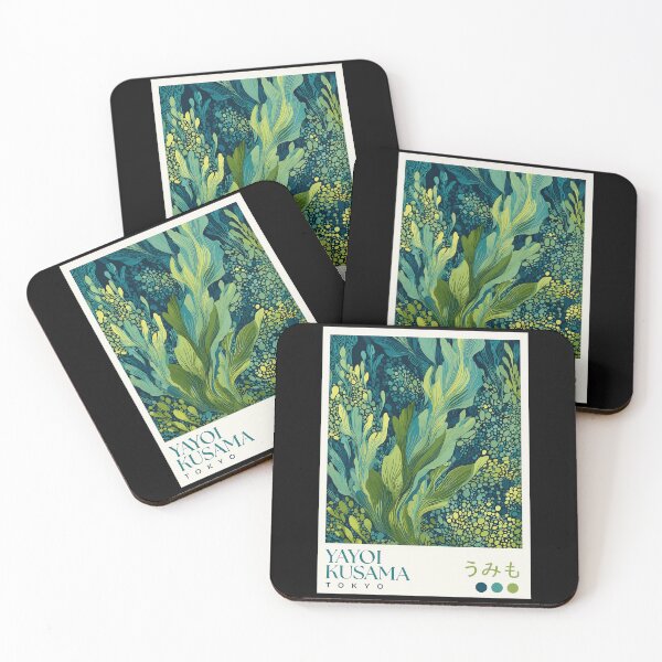 Item preview, Yayoi Kusama Seaweed Poster - Blue Green Ocean Botanical Wall Art Print, Tokyo Underwater Decor designed and sold by MorningJoco.