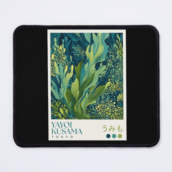 Item preview, Yayoi Kusama Seaweed Poster - Blue Green Ocean Botanical Wall Art Print, Tokyo Underwater Decor designed and sold by MorningJoco.