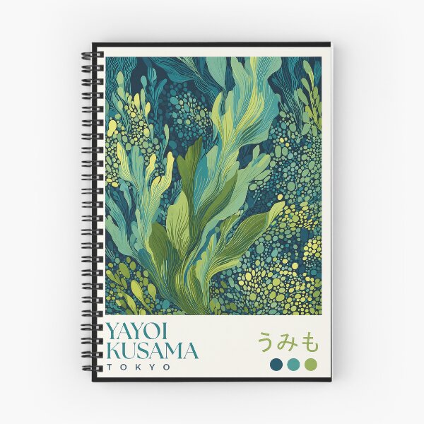 Item preview, Yayoi Kusama Seaweed Poster - Blue Green Ocean Botanical Wall Art Print, Tokyo Underwater Decor designed and sold by MorningJoco.