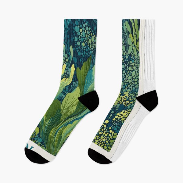 Item preview, Yayoi Kusama Seaweed Poster - Blue Green Ocean Botanical Wall Art Print, Tokyo Underwater Decor designed and sold by MorningJoco.