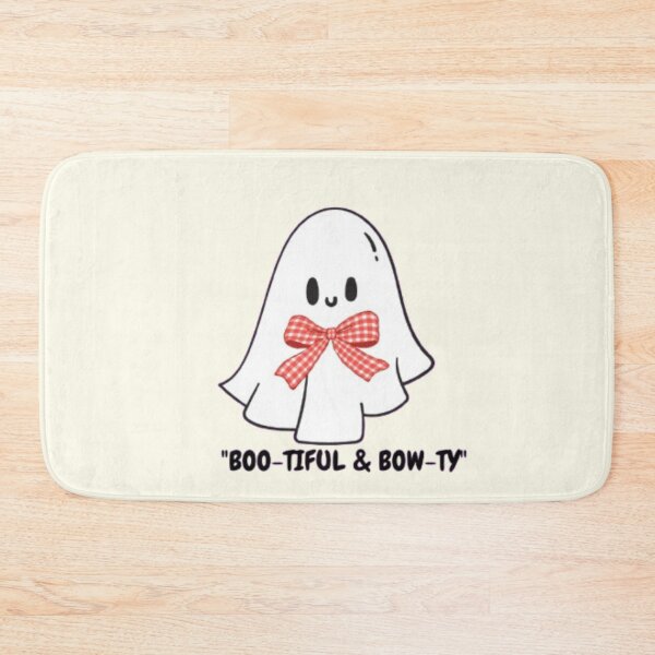 Item preview, Bootiful and Bowty Cute Ghost with Red Gingham Bow designed and sold by Akira Design Store.