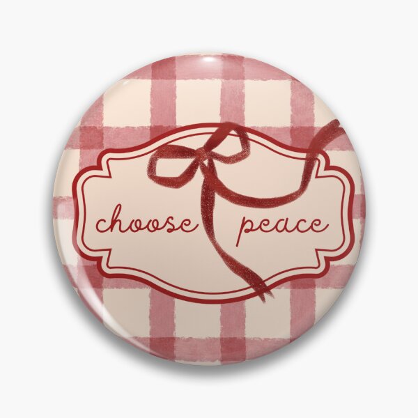 Item preview, cute red checkered choose peace aesthetic sticker designed and sold by kuimoul.
