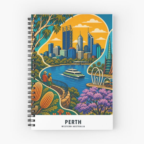 Item preview, Kings Park Swan River and Perth Skyline designed and sold by Print My Town.