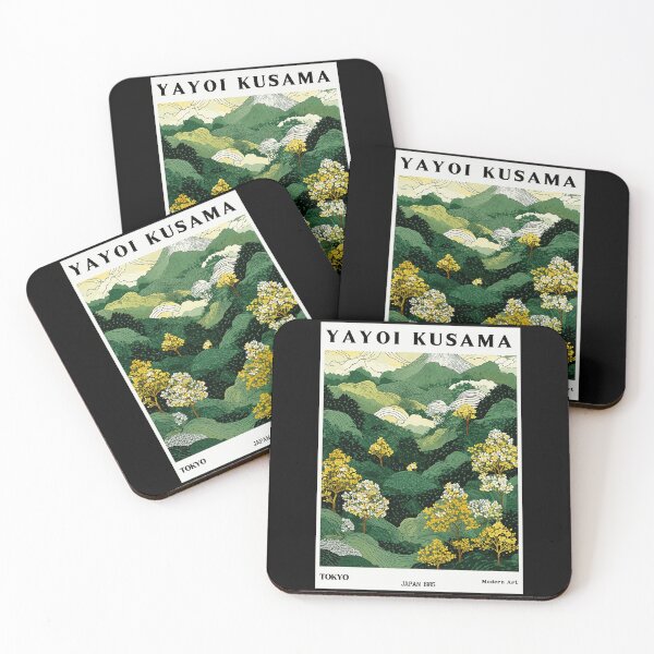 Item preview, Yayoi Kusama Mountain Landscape Poster 1985 - Green Japanese Hills Wall Art Print, Tokyo Modern Art Decor designed and sold by HappyGrandmaUB.