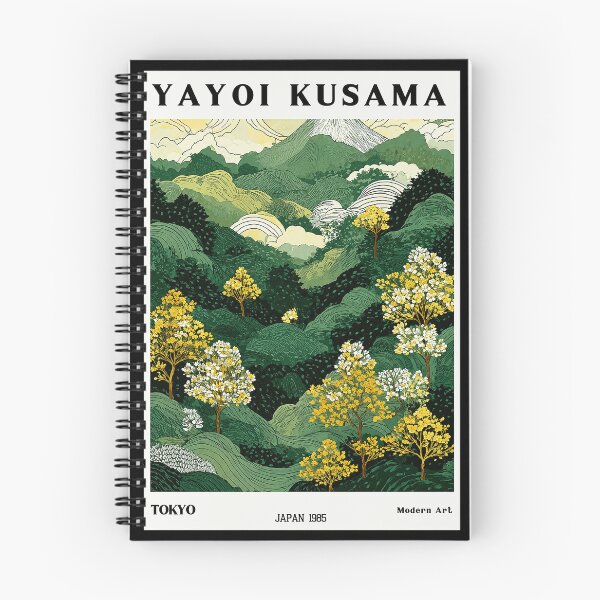 Item preview, Yayoi Kusama Mountain Landscape Poster 1985 - Green Japanese Hills Wall Art Print, Tokyo Modern Art Decor designed and sold by HappyGrandmaUB.