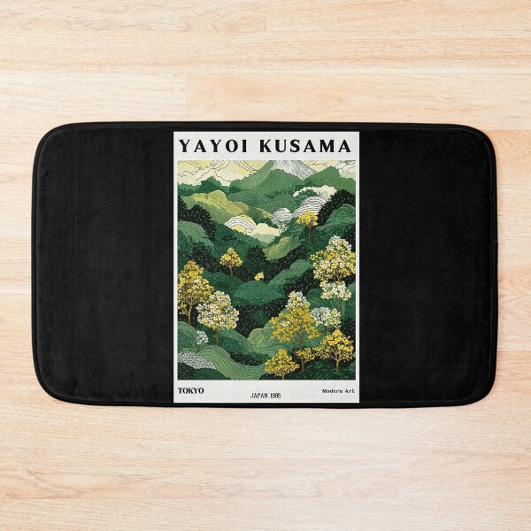 Item preview, Yayoi Kusama Mountain Landscape Poster 1985 - Green Japanese Hills Wall Art Print, Tokyo Modern Art Decor designed and sold by HappyGrandmaUB.