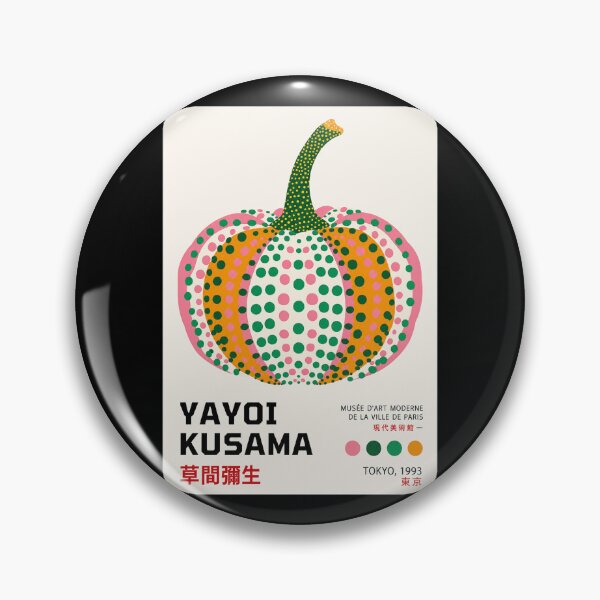 Item preview, Yayoi Kusama Pumpkin Poster 1993 - Iconic Polka Dot Orange Pumpkin Wall Art Print, Tokyo Paris Museum designed and sold by scrambledpeg.