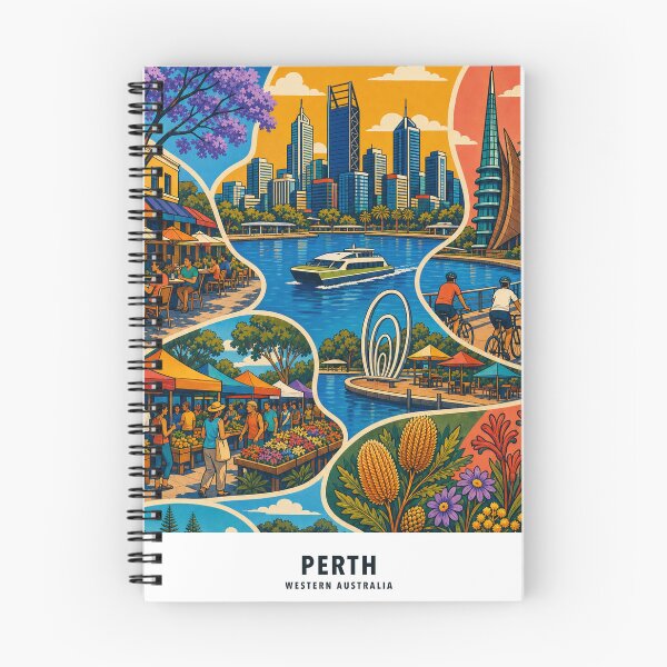 Item preview, Perth Elizabeth Quay Markets and River Life designed and sold by Print My Town.