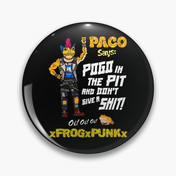 Item preview, Paco Frog Pogo In The Pit Punk Mascot designed and sold by shakilsk.