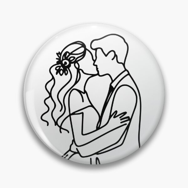 Item preview, Romantic Bride and Groom First Kiss Wedding designed and sold by pixiedustpaint.