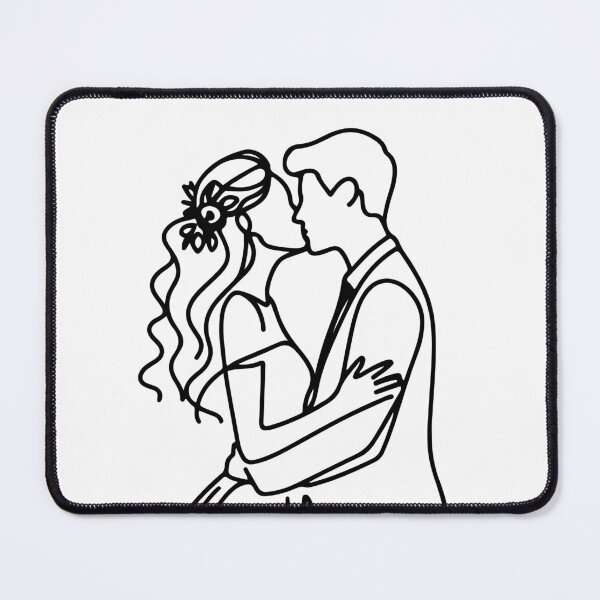 Item preview, Romantic Bride and Groom First Kiss Wedding designed and sold by pixiedustpaint.