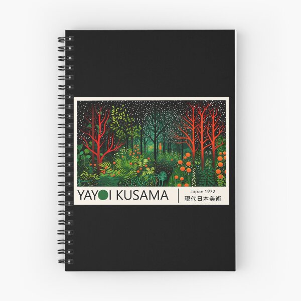 Artikelvorschau, Yayoi Kusama: Poster „Roter Baumwald“ (1972) – Japanische Moderne Kunst, Wandbild mit lebendiger Nachtlandschaft entworfen und verkauft von HappyGrandmaUB.