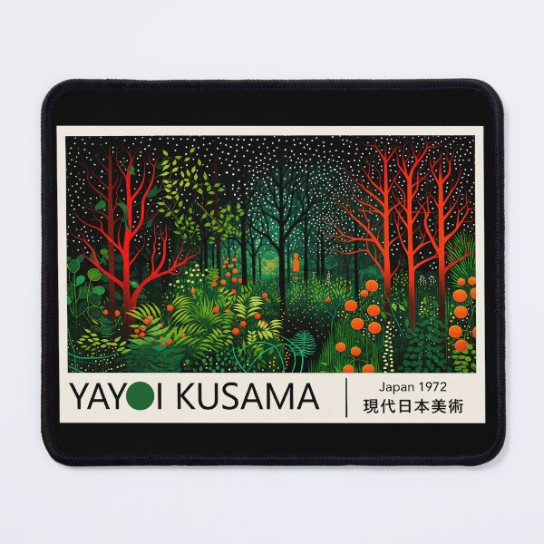 Item preview, Yayoi Kusama Red Tree Forest Poster 1972 - Japan Modern Art Wall Print, Vibrant Night Landscape Decor designed and sold by HappyGrandmaUB.