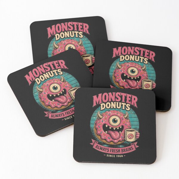 Item preview, Monster Donuts Always Fresh Brains Retro Cartoon Graphic designed and sold by VibePrints101.