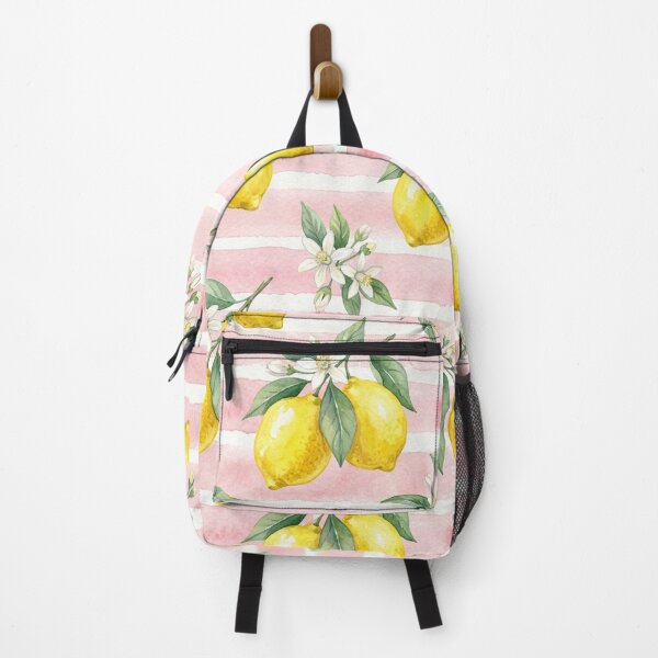 Item preview, Watercolor Lemons on Pink Stripes designed and sold by Shivi-designs.