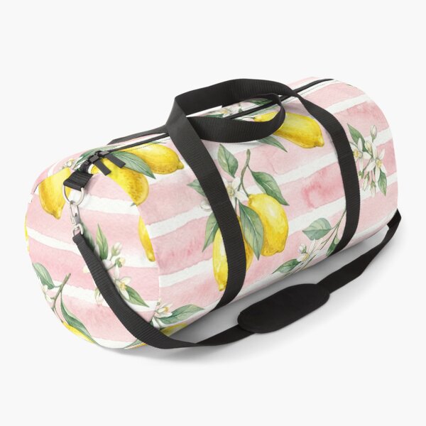 Item preview, Watercolor Lemons on Pink Stripes designed and sold by Shivi-designs.