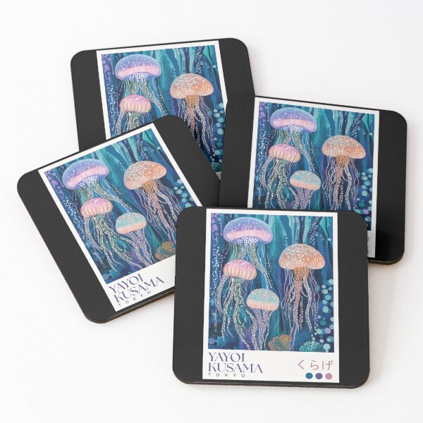 Item preview, Yayoi Kusama Jellyfish Poster - Pink Purple Glowing Jellyfish Wall Art Print, Tokyo Ocean Decor designed and sold by MorningJoco.