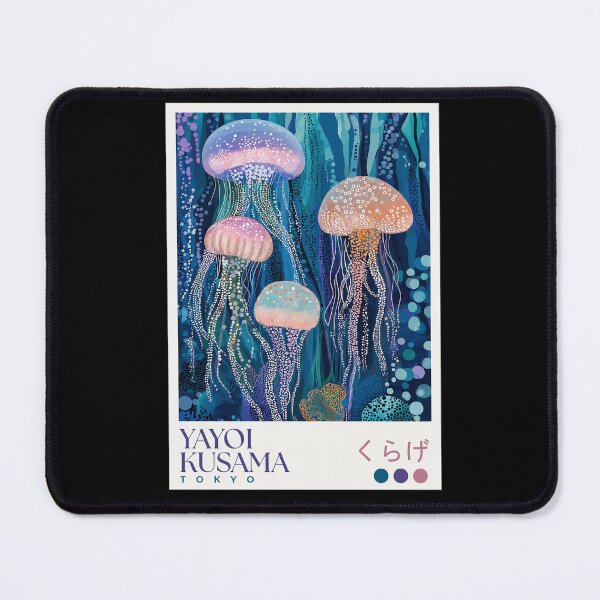 Item preview, Yayoi Kusama Jellyfish Poster - Pink Purple Glowing Jellyfish Wall Art Print, Tokyo Ocean Decor designed and sold by MorningJoco.