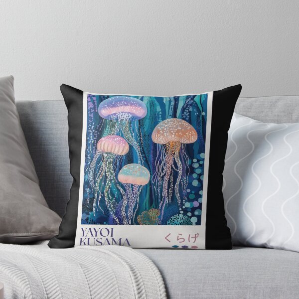 Item preview, Yayoi Kusama Jellyfish Poster - Pink Purple Glowing Jellyfish Wall Art Print, Tokyo Ocean Decor designed and sold by MorningJoco.