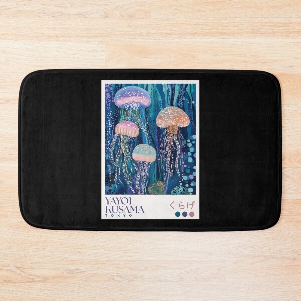 Item preview, Yayoi Kusama Jellyfish Poster - Pink Purple Glowing Jellyfish Wall Art Print, Tokyo Ocean Decor designed and sold by MorningJoco.