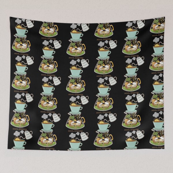 Item preview,  Coffee Every Day Cute Kawaii Cat Stacked Cups Art designed and sold by Nekoojimeo.