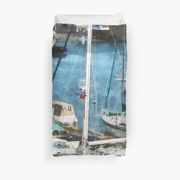 Bermuda - Boats at King's Wharf Duvet Cover