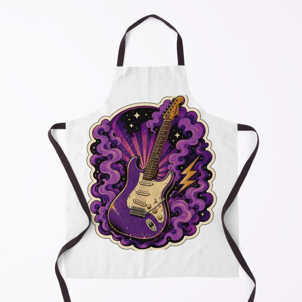 Item preview, Purple Smoke Electric Guitar | Psychedelic Retro Vintage Sticker designed and sold by Old Tree Store .