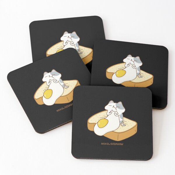 Item preview, Egg And Toast Cat Cute Kawaii Breakfast Food Design designed and sold by Nekoojimeo.