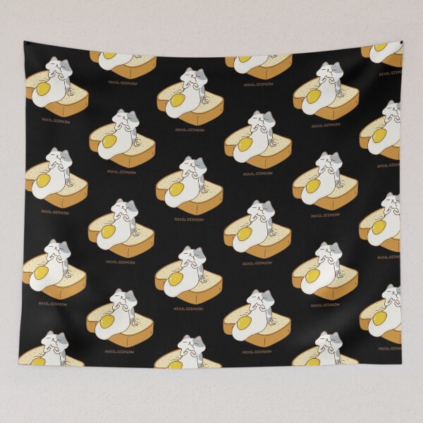 Item preview, Egg And Toast Cat Cute Kawaii Breakfast Food Design designed and sold by Nekoojimeo.