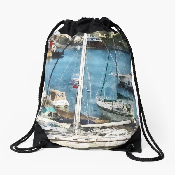 Bermuda - Boats at King's Wharf Drawstring Bag