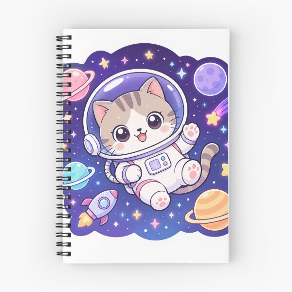 Item preview, Kitten Astronaut Floating in Space designed and sold by Vexorask.