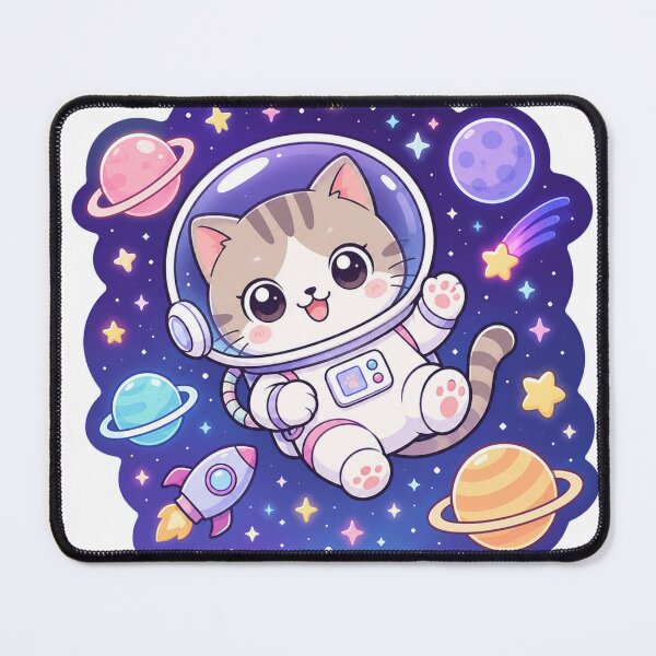 Item preview, Kitten Astronaut Floating in Space designed and sold by Vexorask.