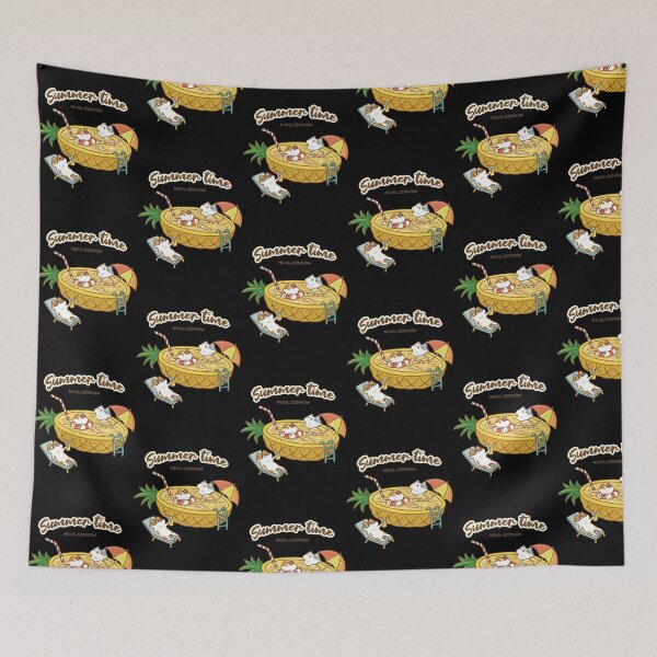 Item preview, Pineapple Pool Cute Kawaii Cat Summer Vacation Design designed and sold by Nekoojimeo.
