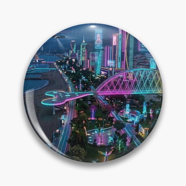 Item preview, Beşikdüzü Cyberpunk 2077: Futuristic Turkish Black Sea Megacity designed and sold by synthesisnft.